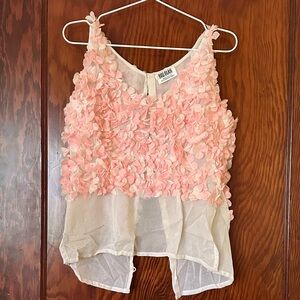 Vintage Bill Blass Pink Floral Silk Top